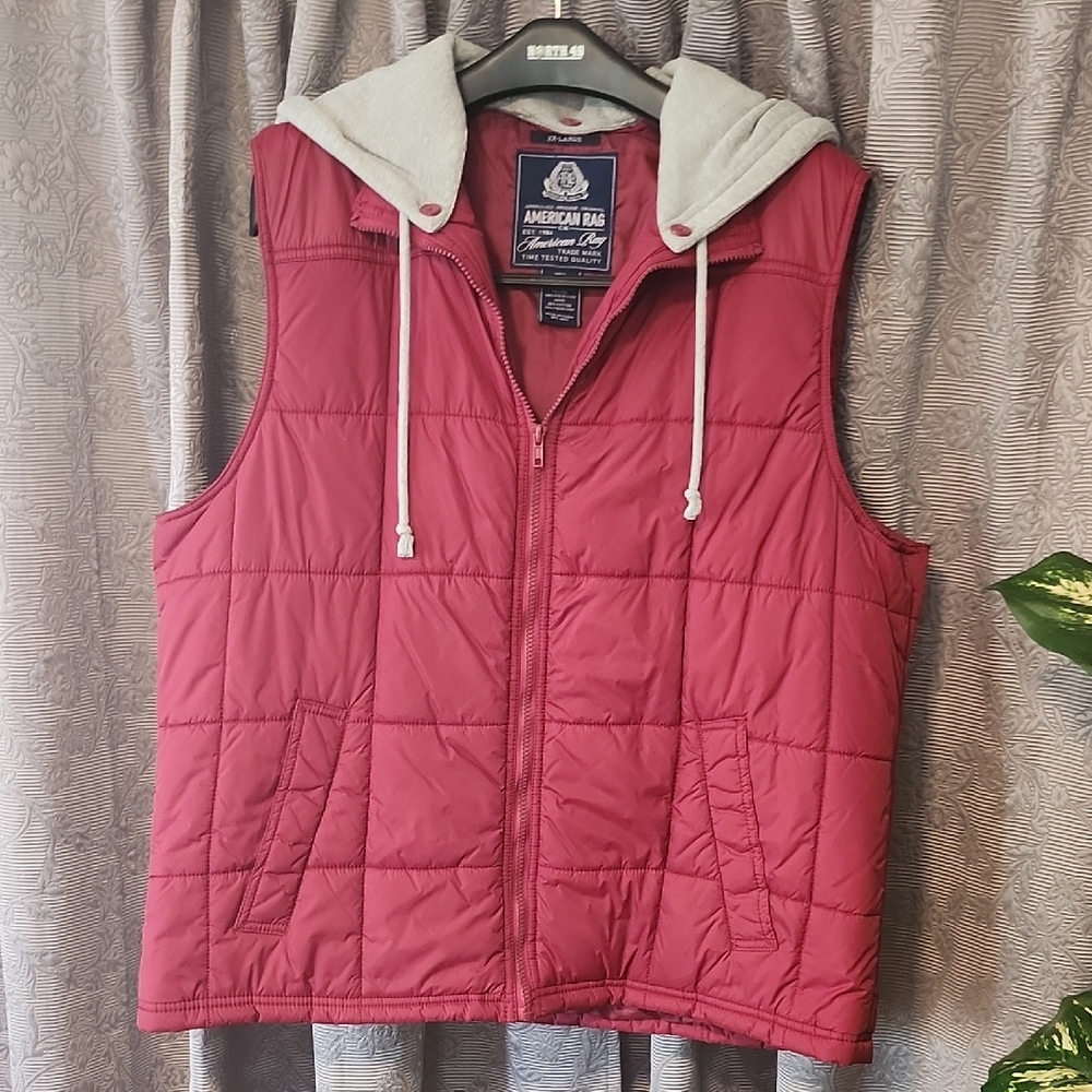 American Rag Pink Hooded Vest